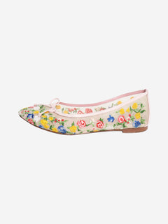 Pink floral ballet flats - size EU 38 Flat Shoes Manolo Blahnik 