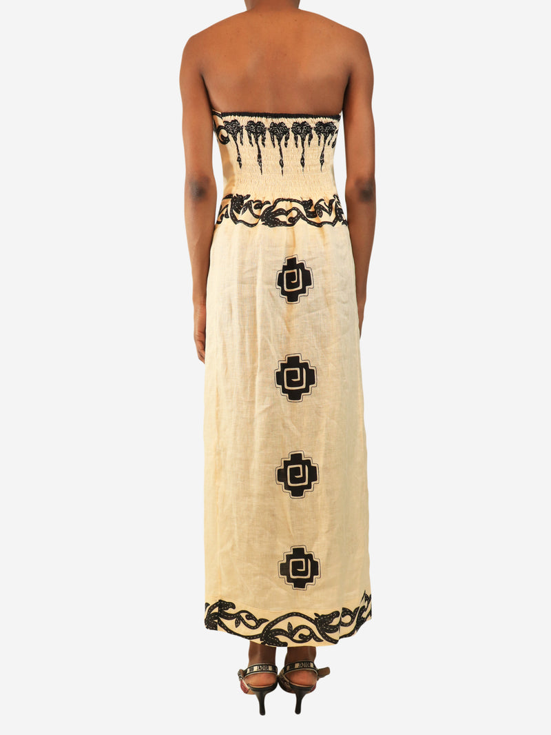 Cream ancient ankle dress - size UK 6