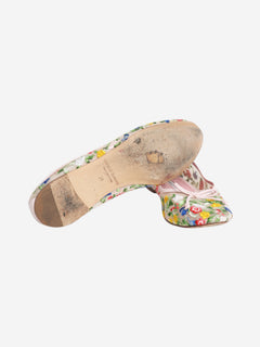 Pink floral ballet flats - size EU 38 Flat Shoes Manolo Blahnik 