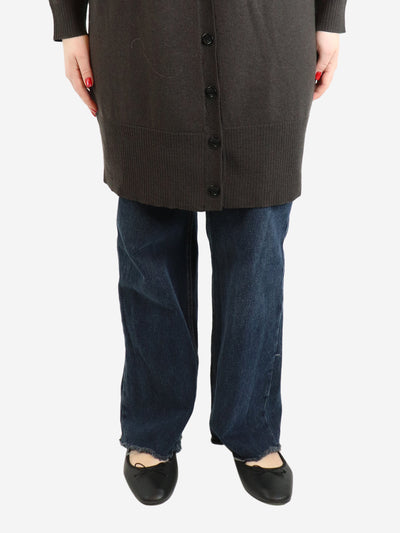 Grey wool oversized cardigan - size S Trousers Dries Van Noten 