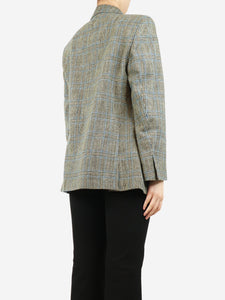 Zadig & Voltaire Brown Vina carreaux check blazer - size UK 8