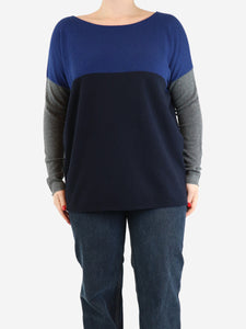 Vince Blue colour-block jumper - size M