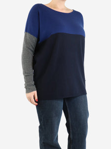 Vince Blue colour-block jumper - size M