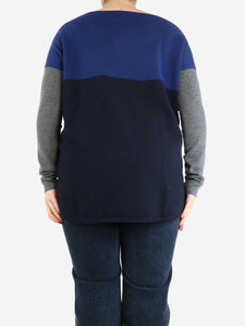 Vince Blue colour-block jumper - size M