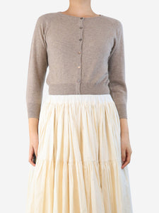 Jumper 1234 Neutral cashmere cardigan - size UK 10