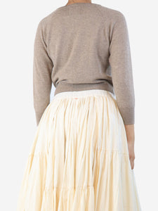 Jumper 1234 Neutral cashmere cardigan - size UK 10
