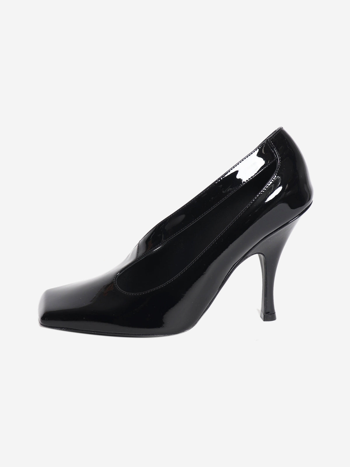 Black patent leather Eva asymmetric pumps - size EU 38.5 Heels Khaite 