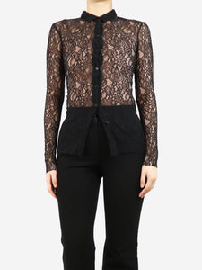 Philosophy Black lace shirt - size