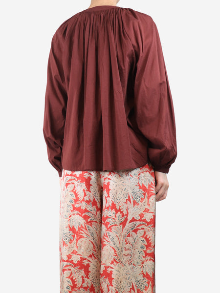Maroon Celestino shirt blouse - size M alternate image