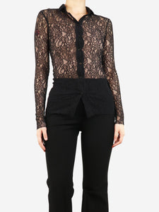 Philosophy Black lace shirt - size