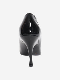 Black patent leather Eva asymmetric pumps - size EU 38.5 Heels Khaite 