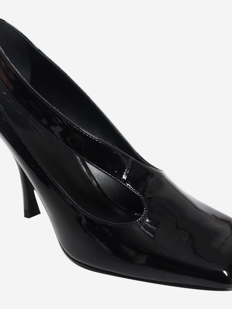 Black patent leather Eva asymmetric pumps - size EU 38.5 Heels Khaite 