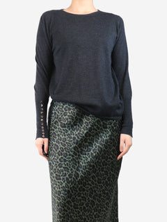 Charcoal grey knit top - size L Knitwear Bamford 