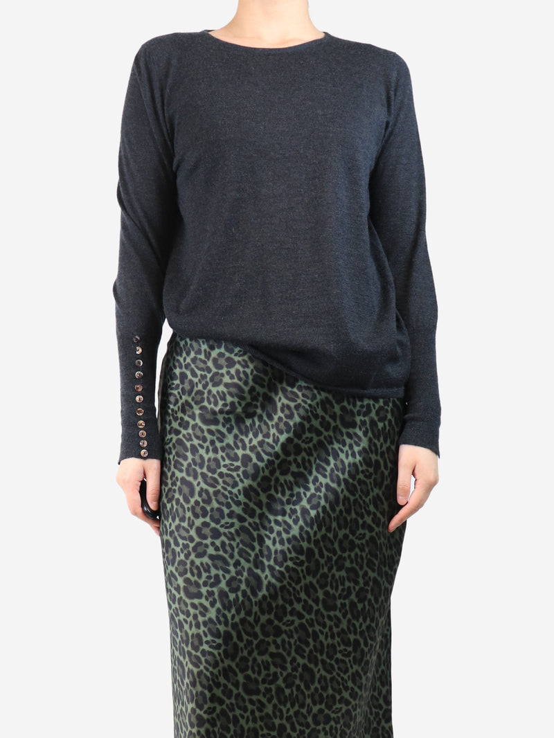 Charcoal grey knit top - size L Knitwear Bamford 