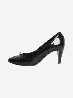 Black patent ballerina pumps - size EU 39 (UK 6)
