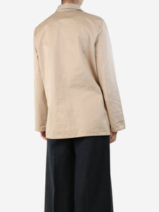 Toteme Beige oversized cotton shirt - size UK 8