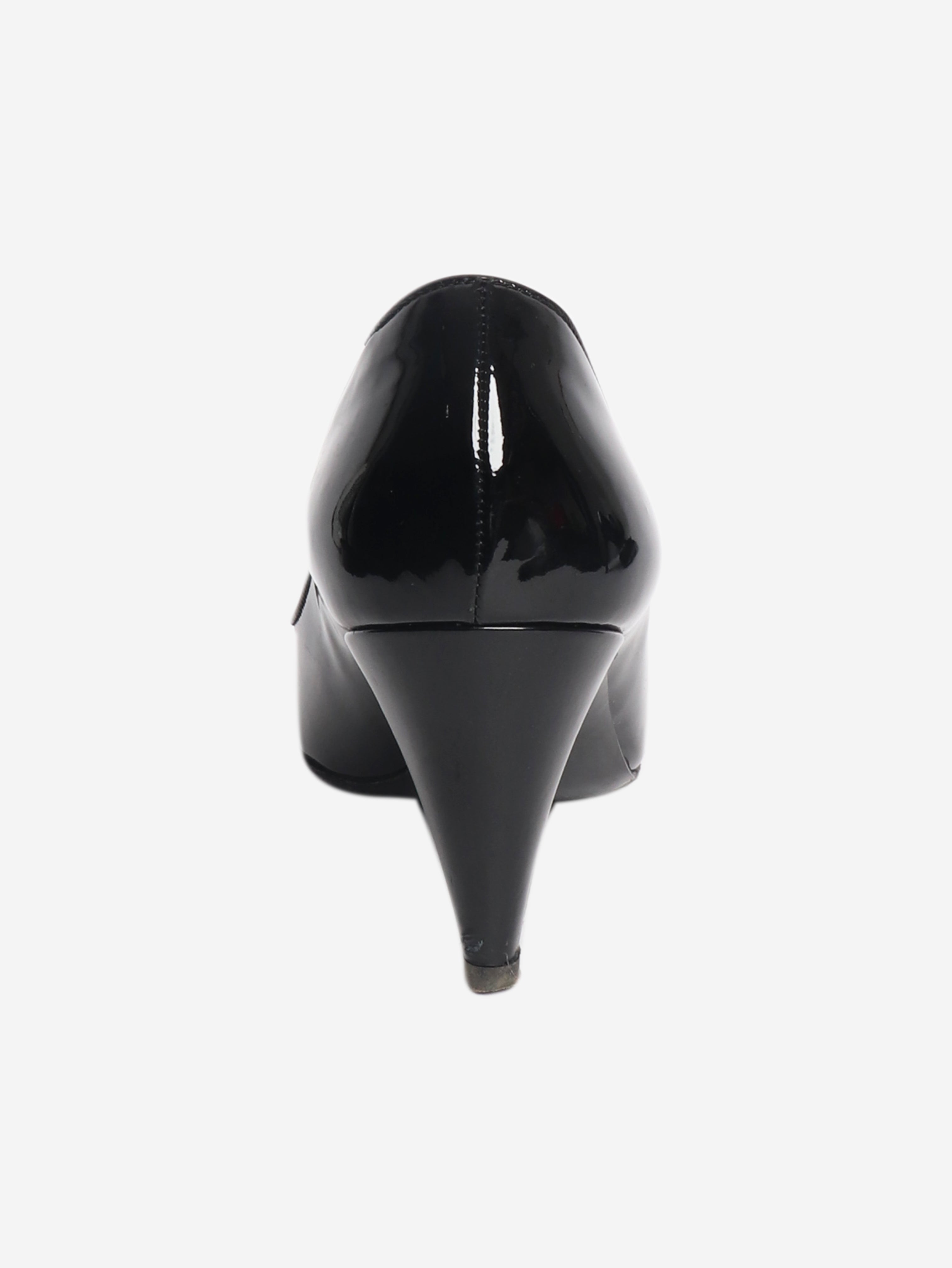 Black patent ballerina pumps - size EU 39 (UK 6)