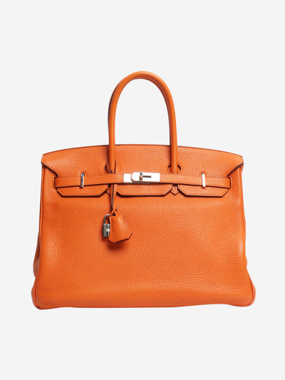 Orange 2010 Birkin 35 bag in Clemence leather Top Handle Bags Hermes 