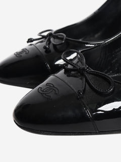 Black patent ballerina pumps - size EU 39 (UK 6)
