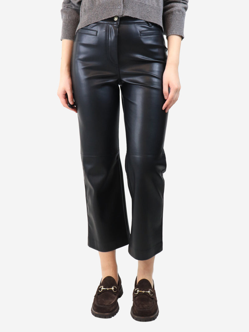 faux leather trousers