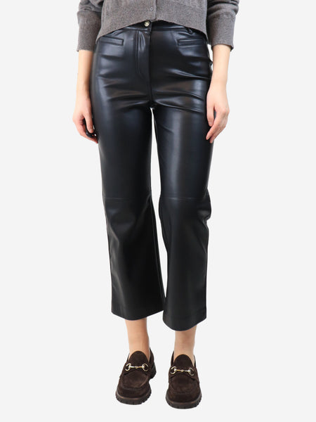 Black faux leather trousers - size UK 8 product image