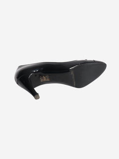 Black patent ballerina pumps - size EU 39 (UK 6)