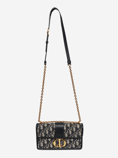 30 Montaigne navy monogram cross-body bag