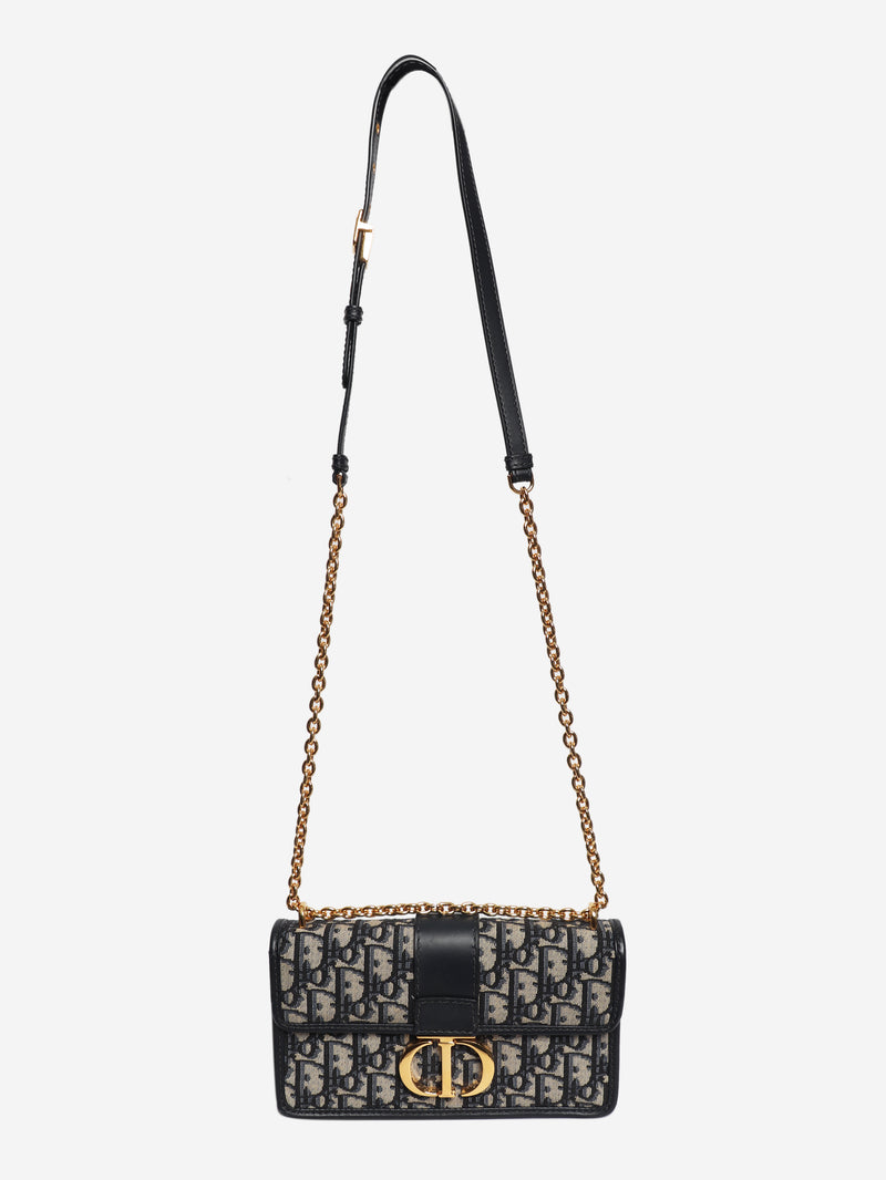 30 Montaigne navy monogram cross-body bag