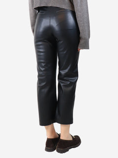 Black faux leather trousers - size UK 8 Trousers Wyse 