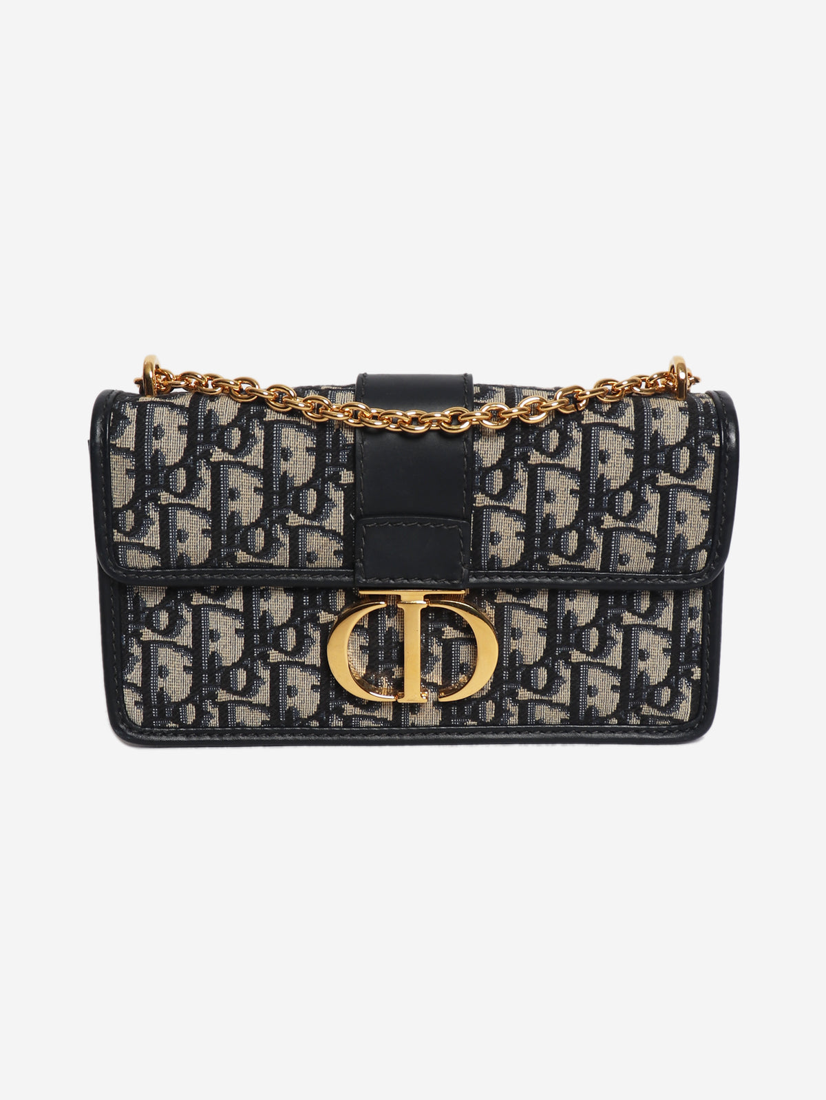 30 Montaigne navy monogram cross-body bag