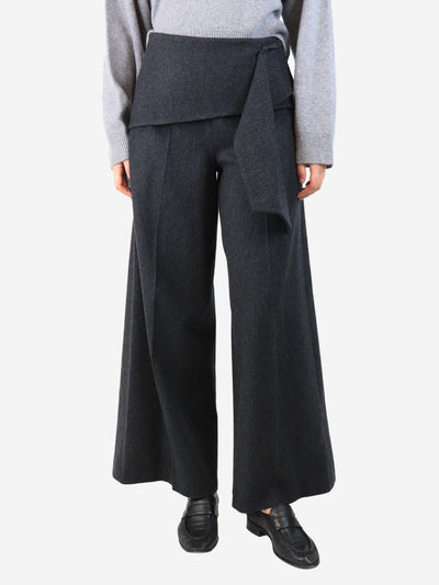 Dark grey double layered trousers - size UK 10 Trousers Max Mara 