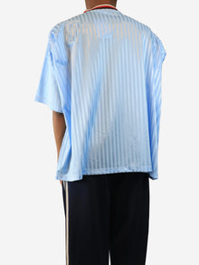 Light blue striped football jersey - size XS Tops Martine Rose 