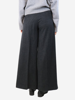 Dark grey double layered trousers - size UK 10 Trousers Max Mara 