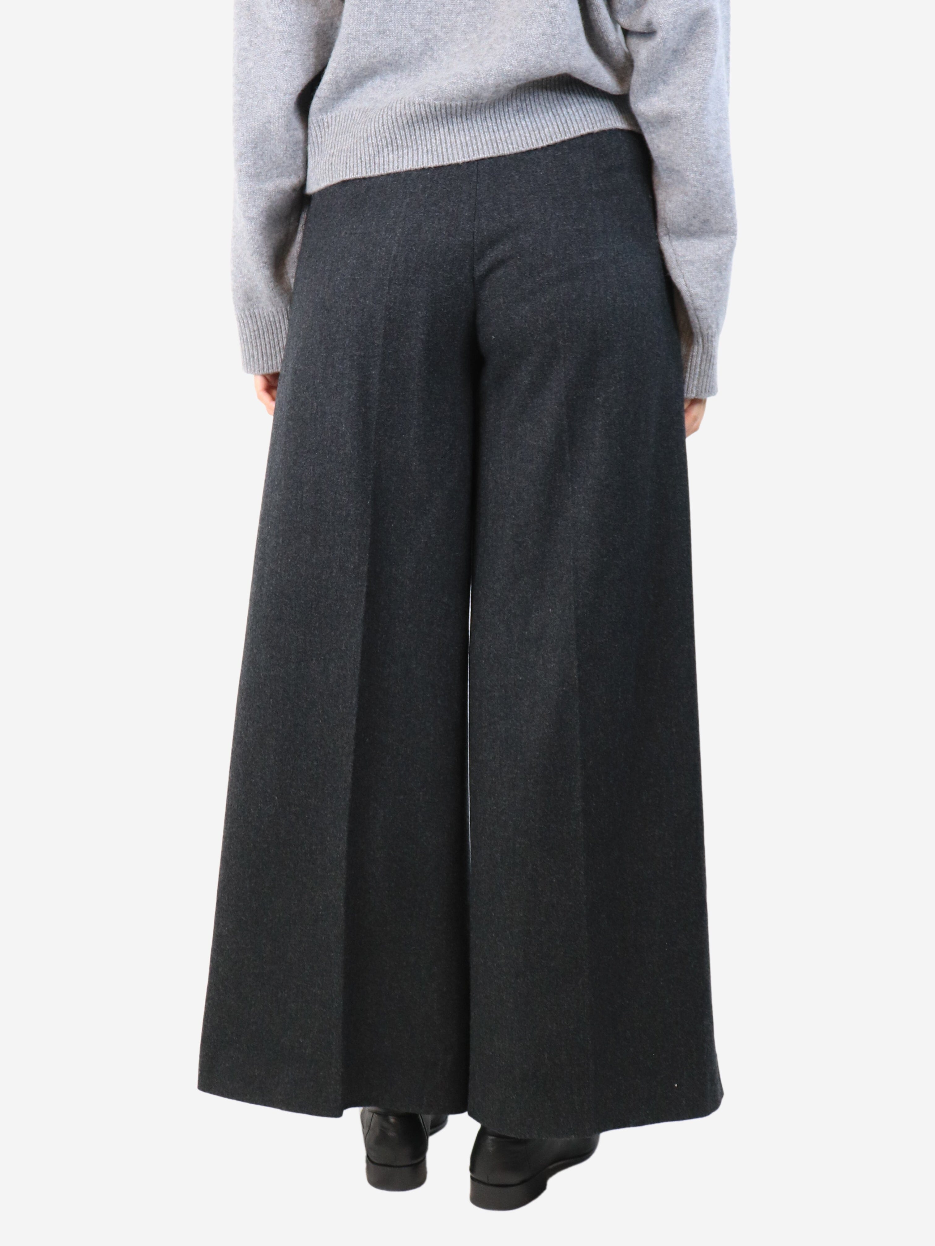 Dark grey double layered trousers - size UK 10 Trousers Max Mara 