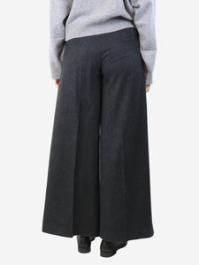 Max Mara Dark grey double layered trousers - size UK 10