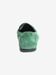 Green suede loafers - size EU 36.5 Flat Shoes Hermes 