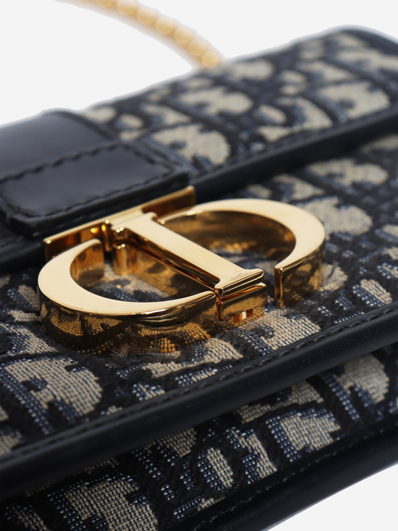30 Montaigne navy monogram cross-body bag