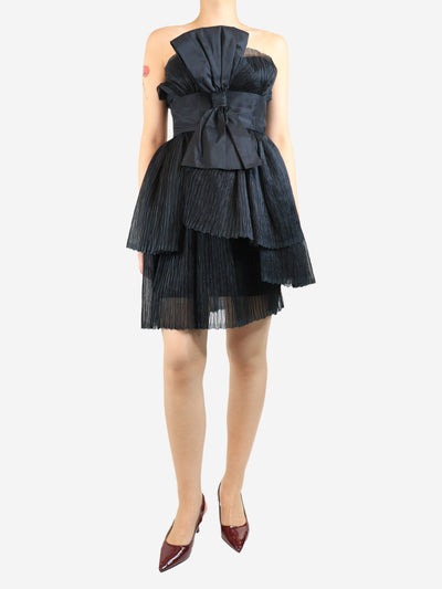 Black strapless bow-front mini dress - size UK 10 Dresses Marchesa Notte 