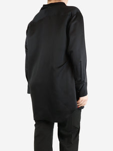 Marni Black bow-detail shirt blouse - size UK 12