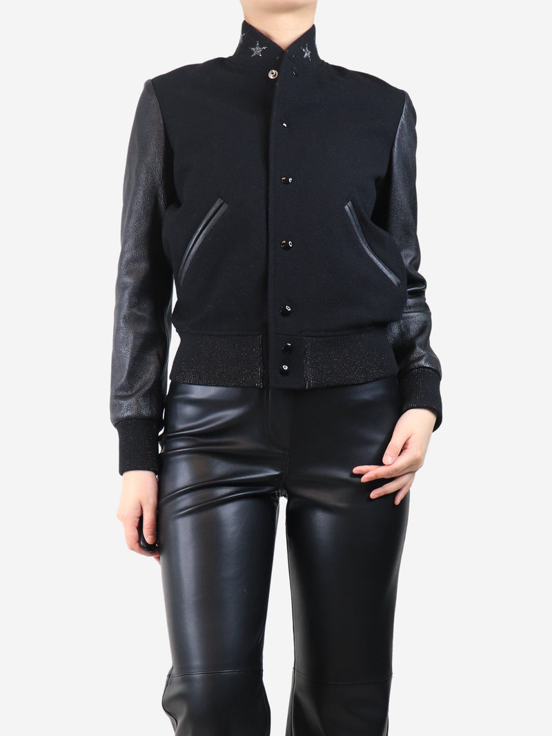 Black bomber jacket - size UK 8 Coats & Jackets Saint Laurent 