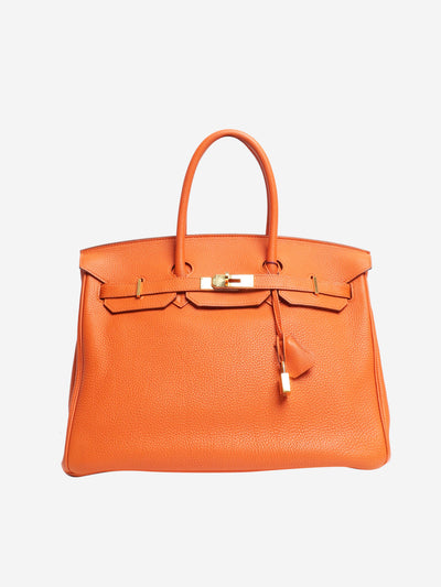 Orange 2010 Birkin 35 bag in Clemence leather Top Handle Bags Hermes 