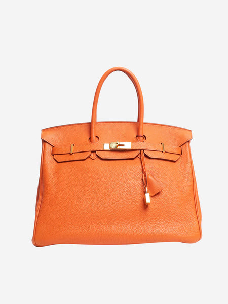 Orange 2010 Birkin 35 bag in Clemence leather product image