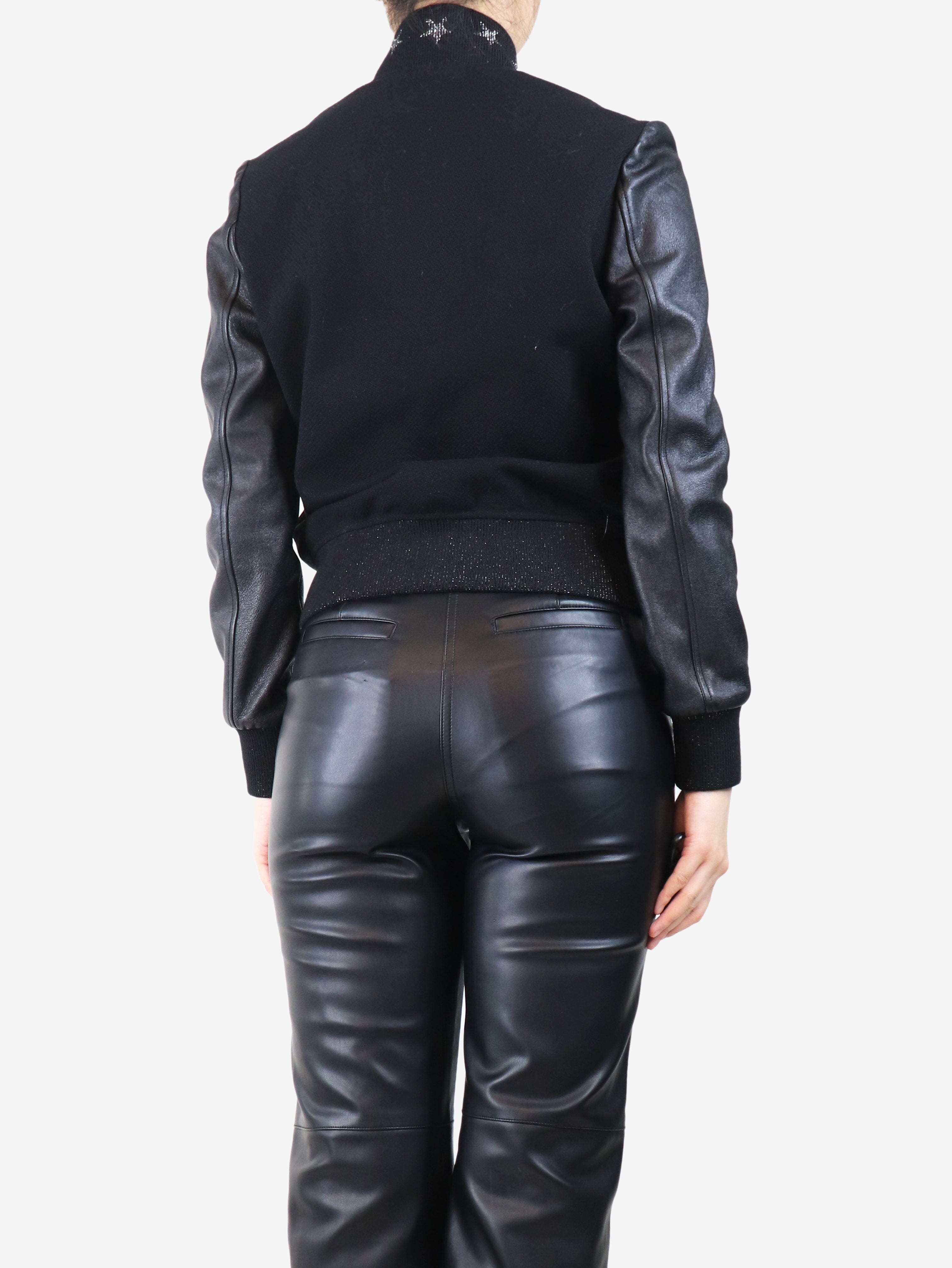 Black bomber jacket - size UK 8 Coats & Jackets Saint Laurent 