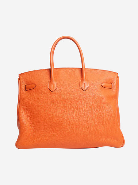 Orange 2010 Birkin 35 bag in Clemence leather alternate image