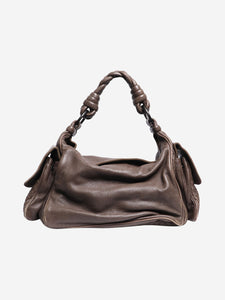 Bottega Veneta Brown intrecciato shoulder bag