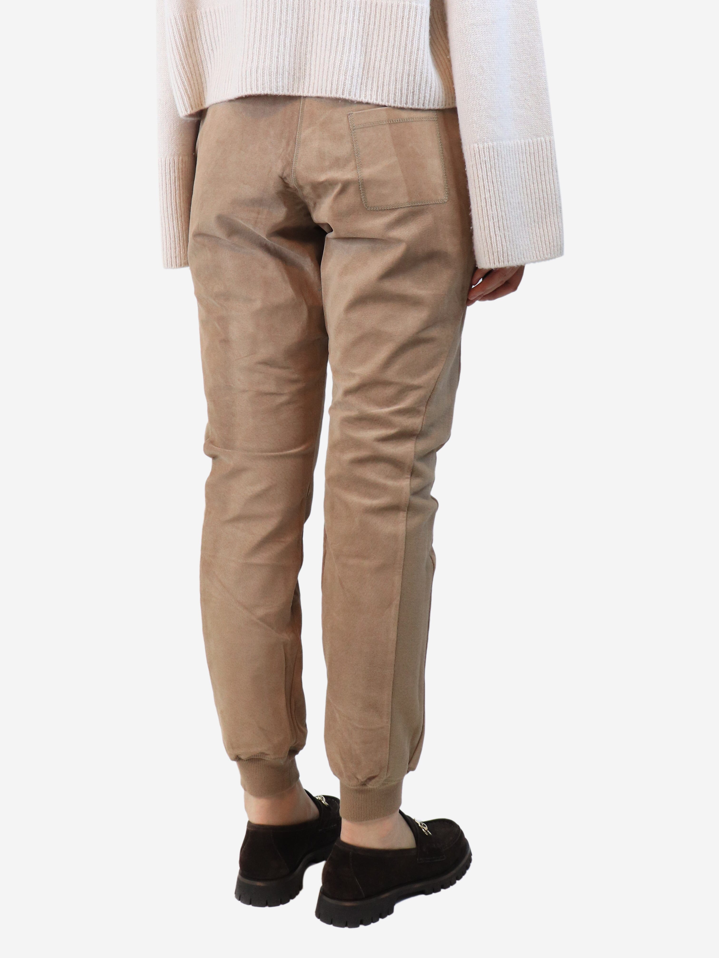 Brown suede joggers - size XL Trousers Joseph 