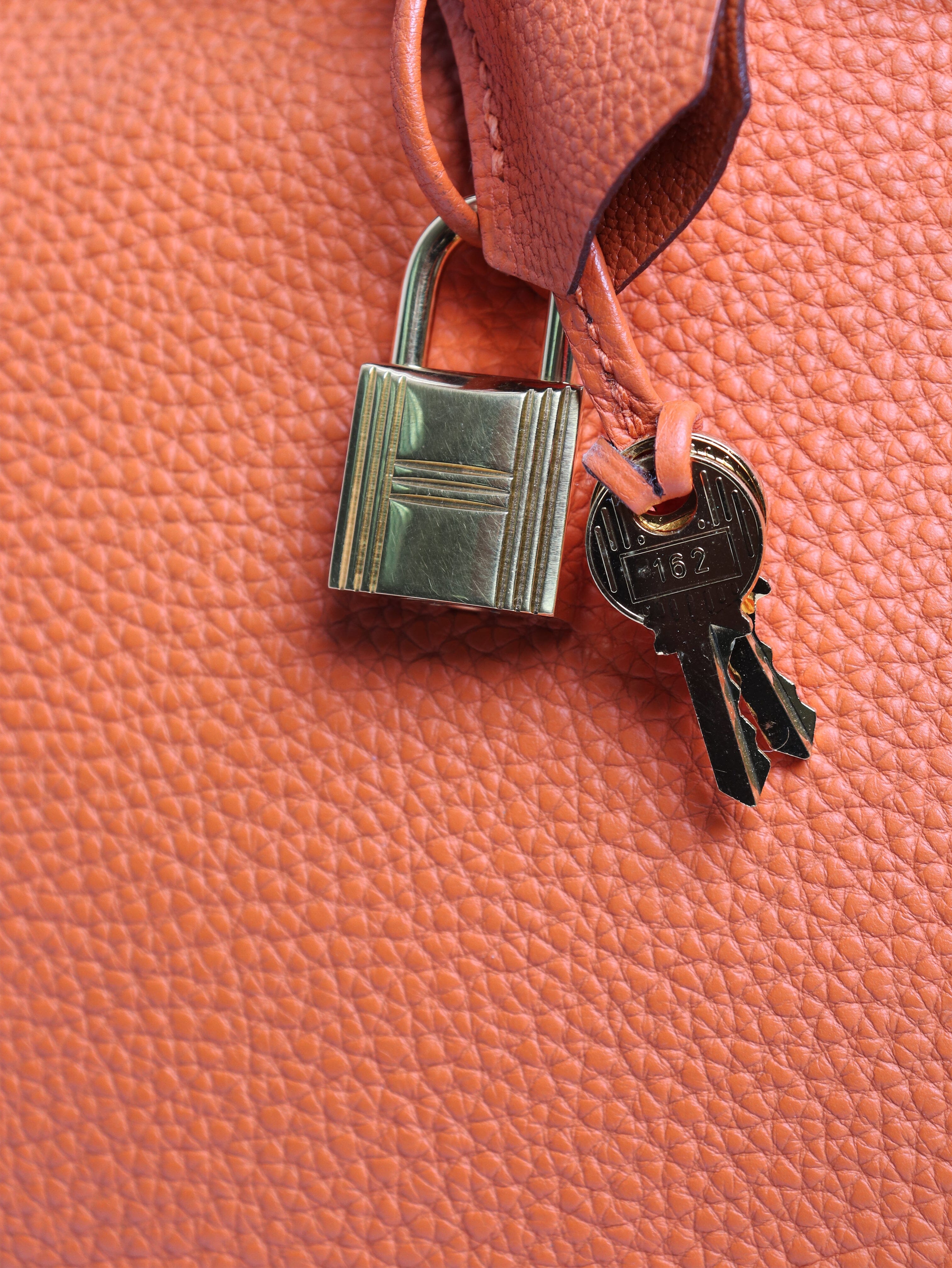 Orange 2010 Birkin 35 bag in Clemence leather Top Handle Bags Hermes 