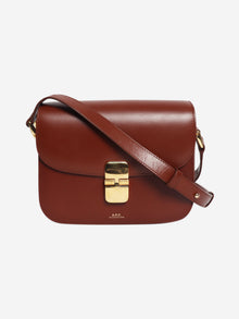 Brown leather Grace cross-body bag Cross-body Bags A.P.C. 