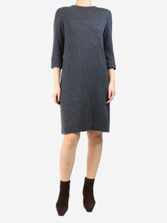 Dark grey sequin knit dress - size M Dresses Brunello Cucinelli 
