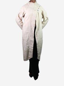 Unbranded Cream linen pocket coat - UK size 14